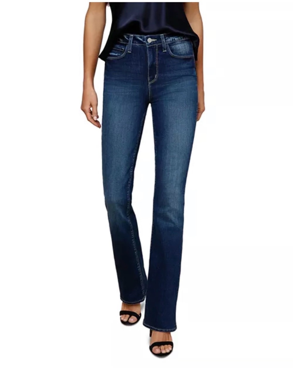 L’Agence Maternity Selma Sleek High Rise Baby Bootcut Jeans in Columbia